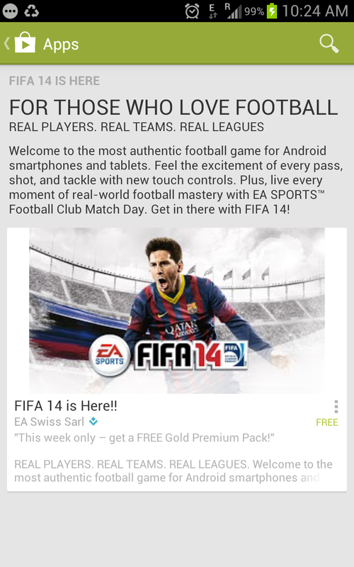 FIFA 14 for Android Now Out on Google Play – Free Download