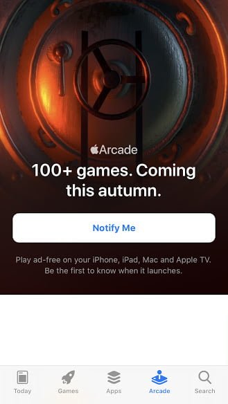 Apple arcade tab app store