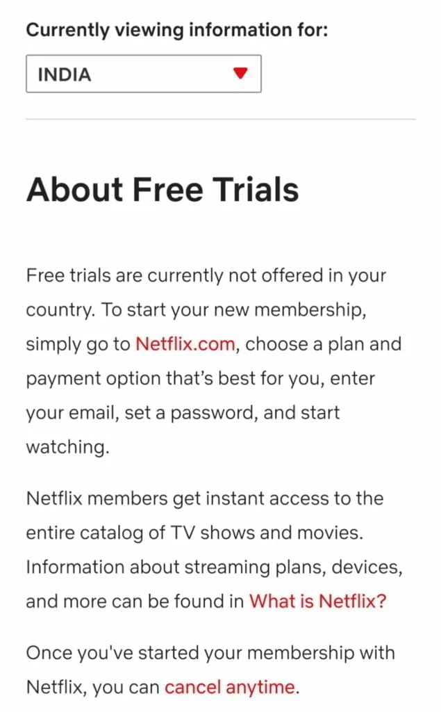 Netflix India ends 30 day Free Trial service from 3 December1