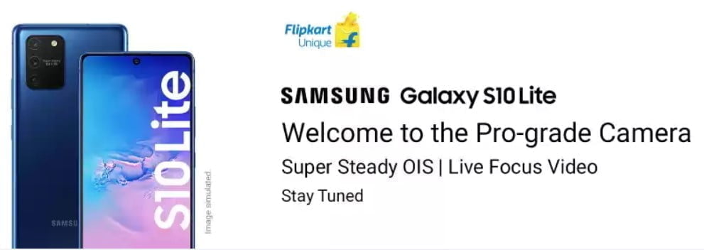 Galaxy S10 Lite Flipkart teaser banner