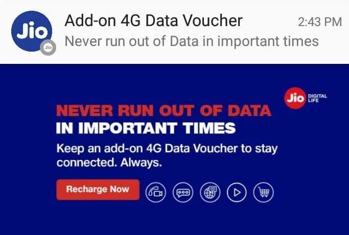 Jio 4G Data Vouchers 2