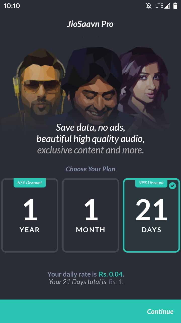 JioSaavn available at 99% discount during 21 days of lockdown