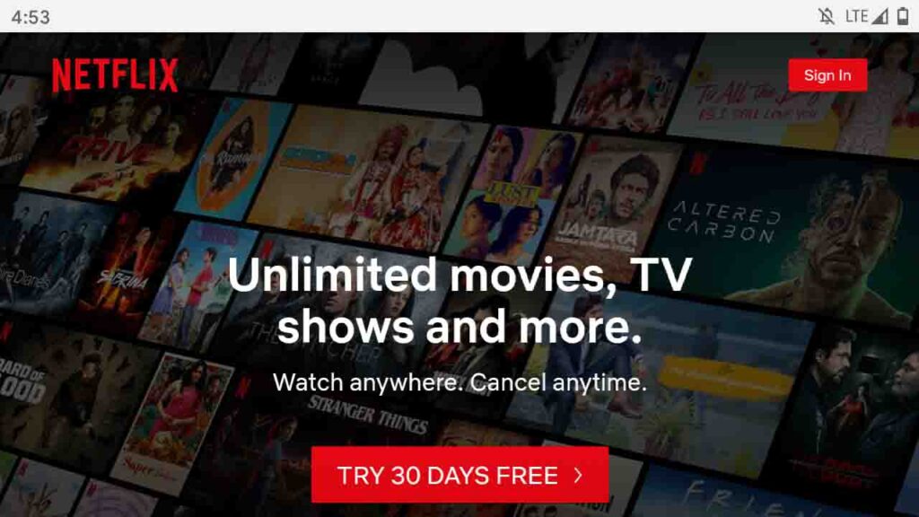 Netflix 30 days free trial 1 1