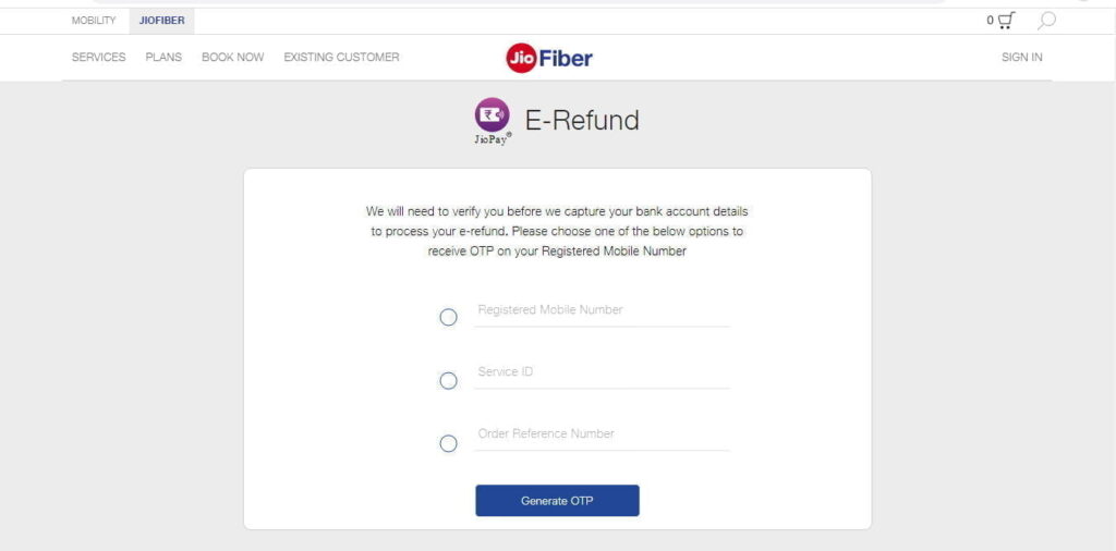 Jio sets up portal for JioFiber E-Refund