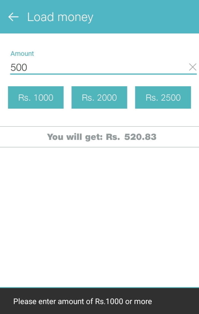 JioPOS Lite app Load Money denominations now start at Rs 1000