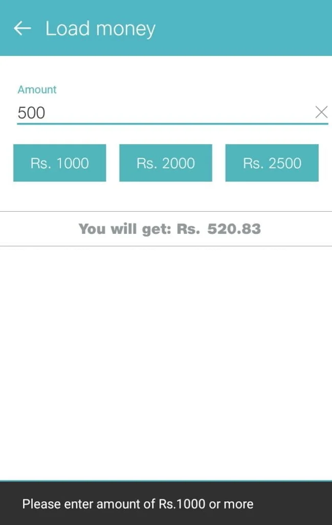 JioPOS Lite app Load Money denominations now start at Rs 1000