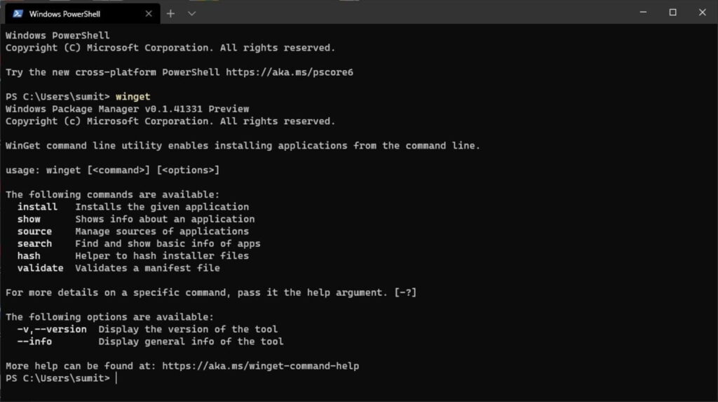 Winget Windows Package Manager Powershell