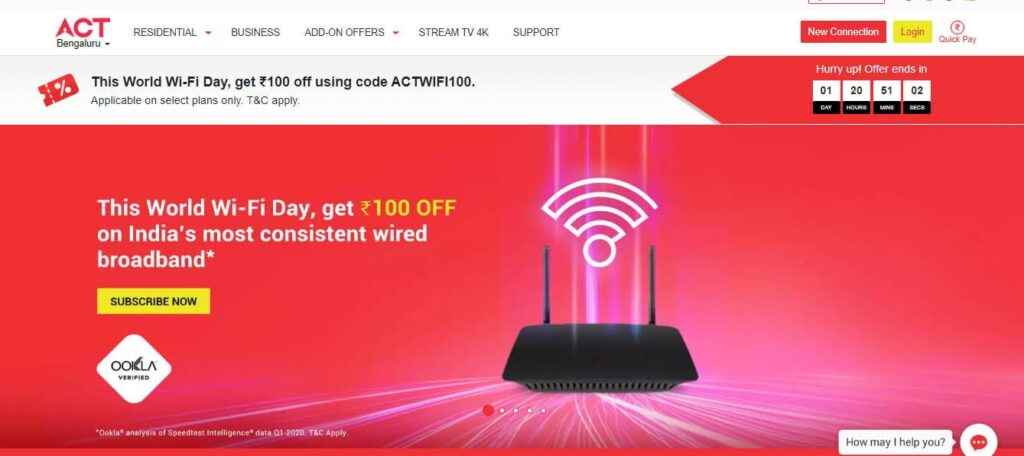 ACT Fibernet offering Rs 100 off on select plans this World Wi-Fi Day