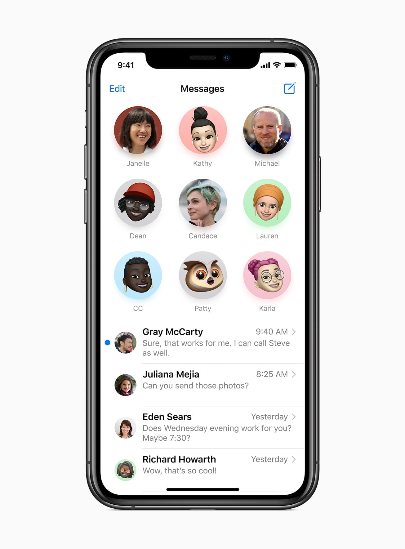 Apple ios14 pin conversations messages screen