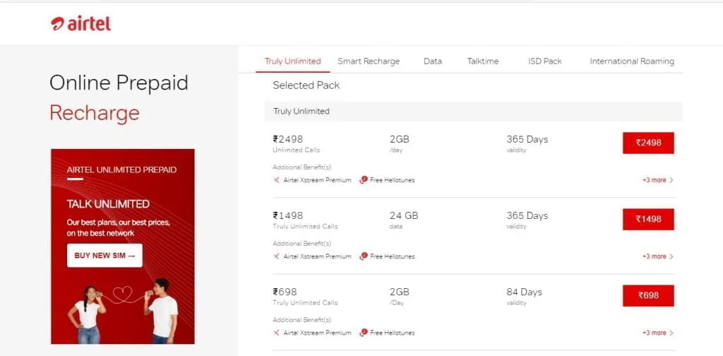 Airtel discontinues Rs 2398 prepaid plan