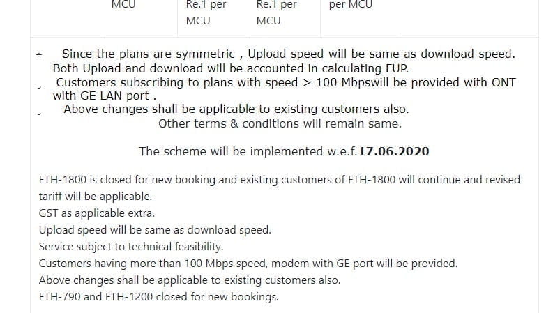 MTNL Delhi's FTTH plans continue to offer Double Data; Broadband FUP limits bumped up