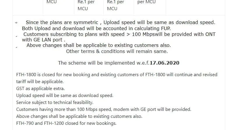 MTNL Delhi's FTTH plans continue to offer Double Data; Broadband FUP limits bumped up