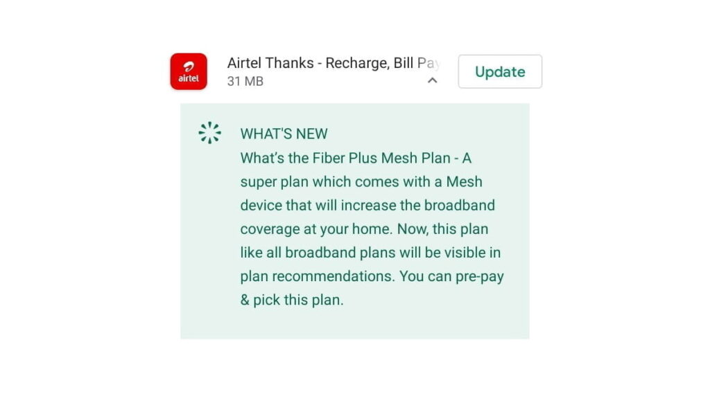 Airtel Xstream Fiber Mesh Plan