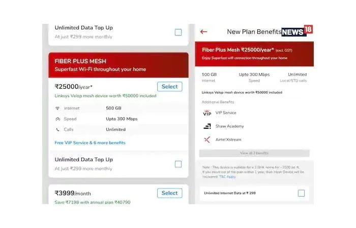 Airtel Xstream Fiber Plus Mesh Plan at Rs 25000 per year to offer VIP plan benefits: Report