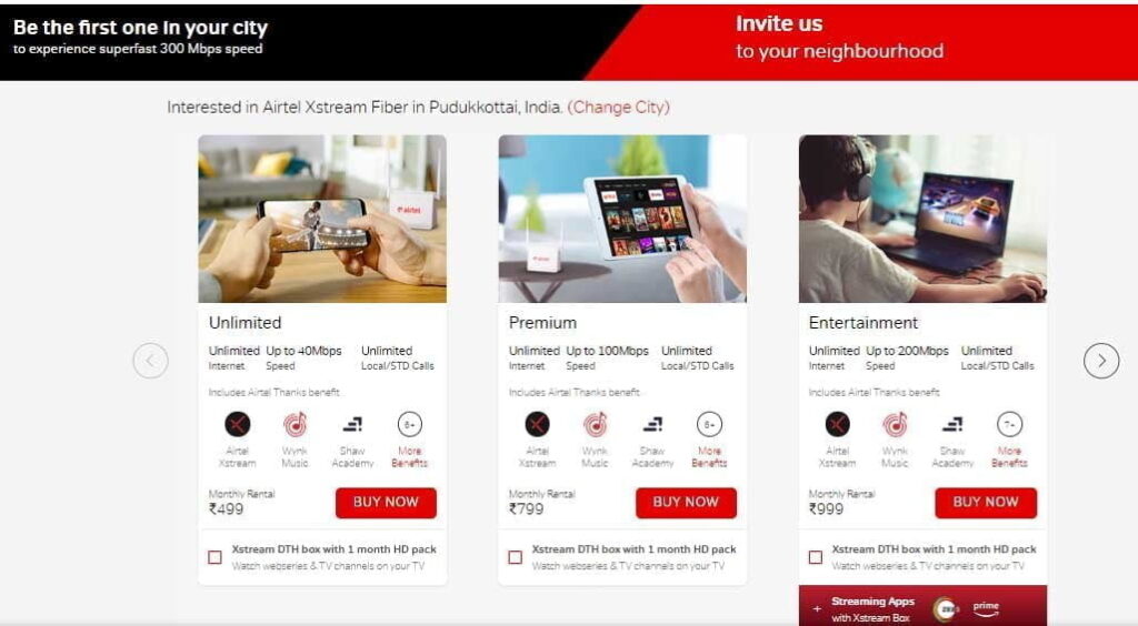Airtel Xstream Fiber 'Invite Now' cities down to 145