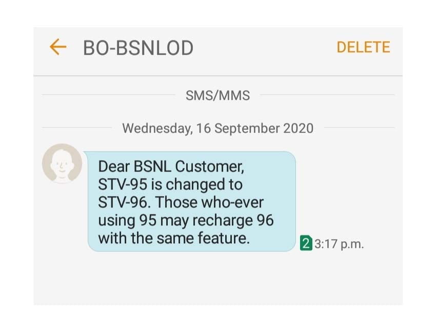 BSNL Odisha replaces STV-95 to STV-96