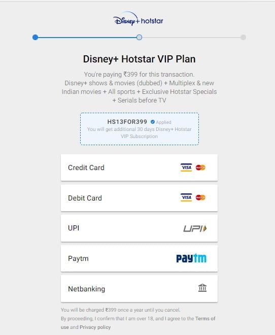 Disney+ Hotstar offering 13 months subscription on buying VIP subscription this weekend