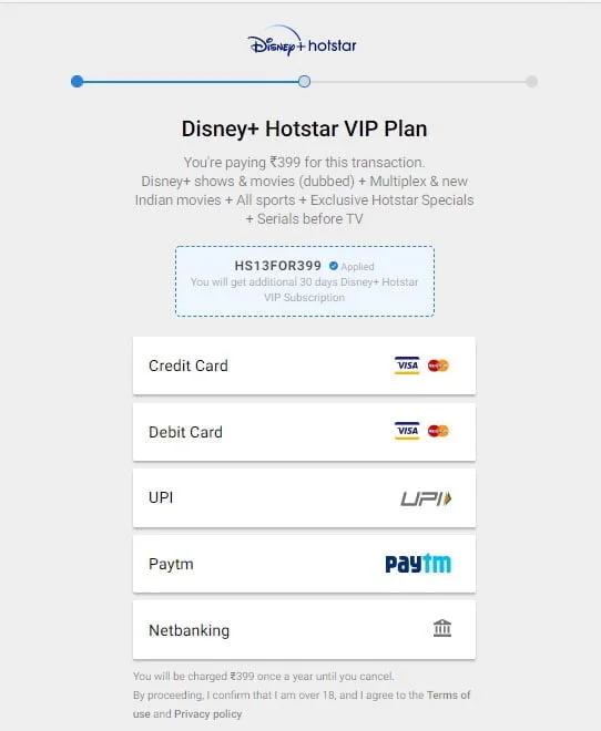 Disney+ Hotstar offering 13 months subscription on buying VIP subscription this weekend