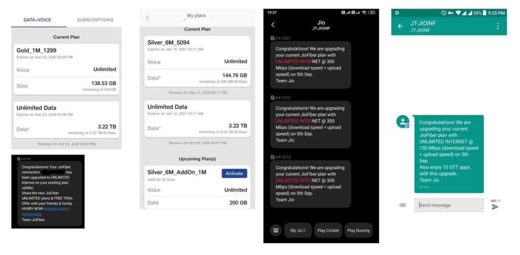 JioFiber starts upgrading existing plans of customers
