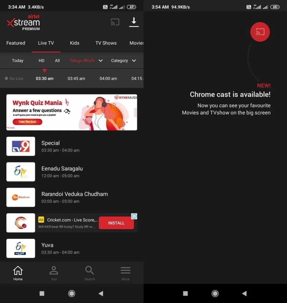 Ipl on airtel xstream app hot sale