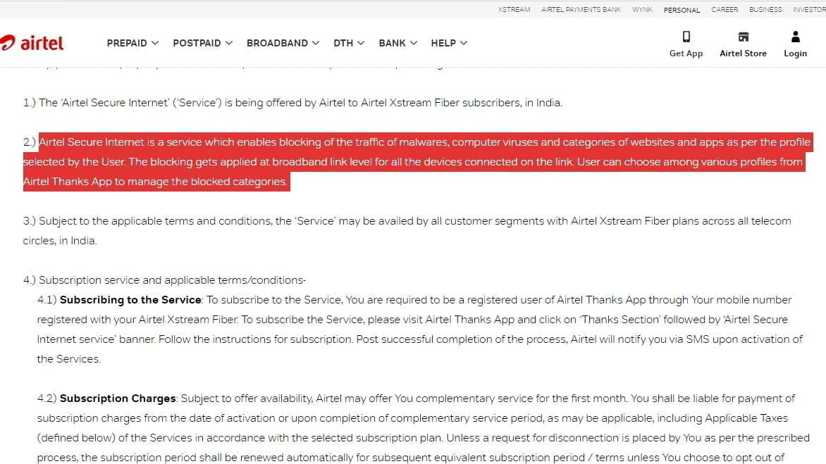 Airtel Secure Internet to offer safe internet experience for Airtel Xstream Fiber users