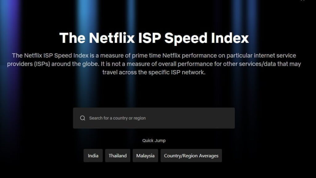 Netflix ISP Index