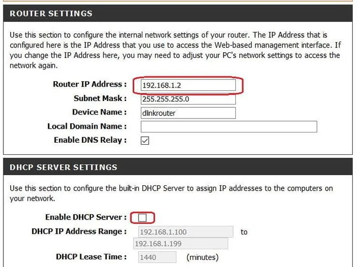 Router IP and DHCP