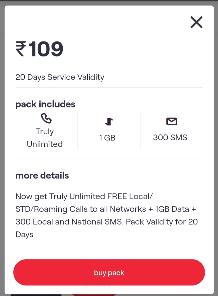 Vi Rs 109 Prepaid Plan