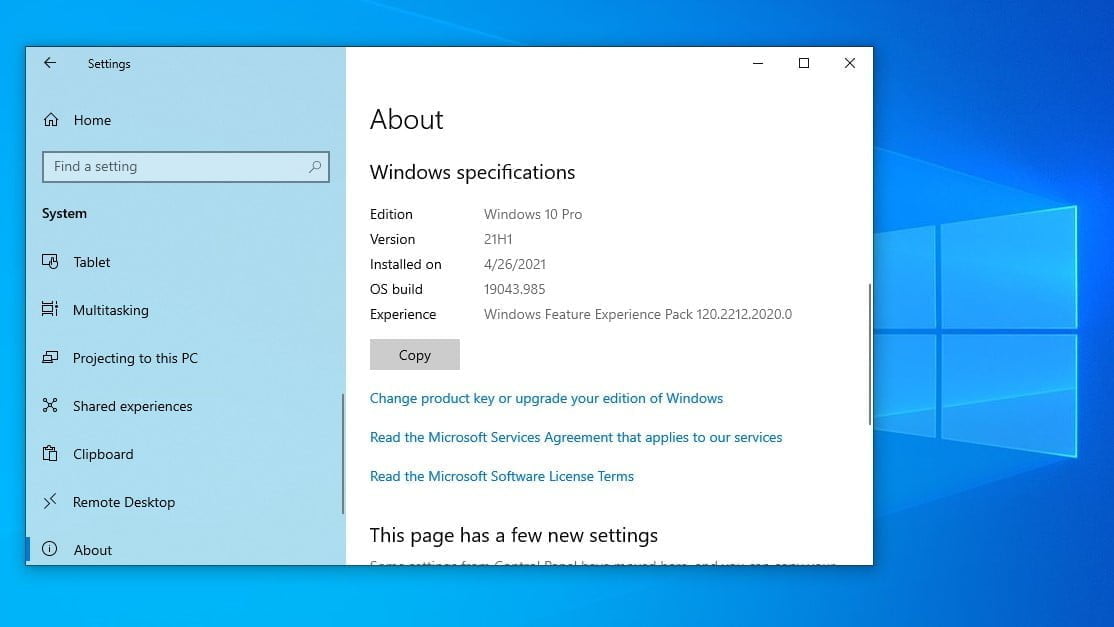 Windows 10 May 2021 update
