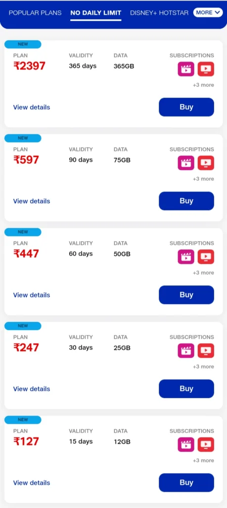 Jio Bulk Data Plans