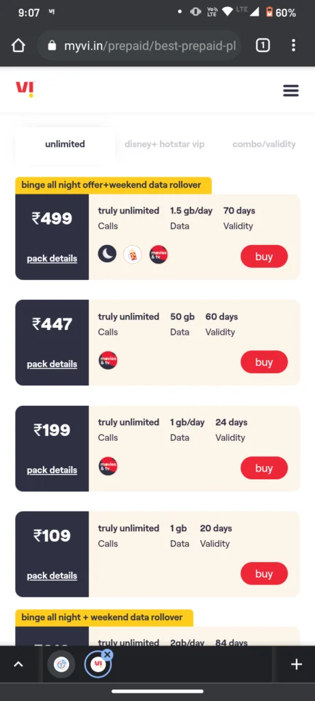 Vi Rs 447 Prepaid Plan