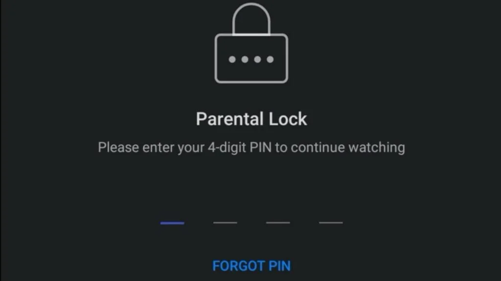 Hotstar Parental Lock Screen
