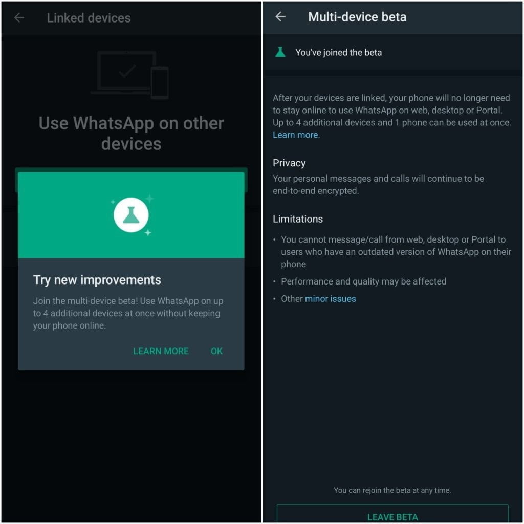 WhatsApp Multi-device beta now open to non-beta users