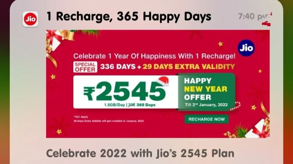 Jio happy new year 2022