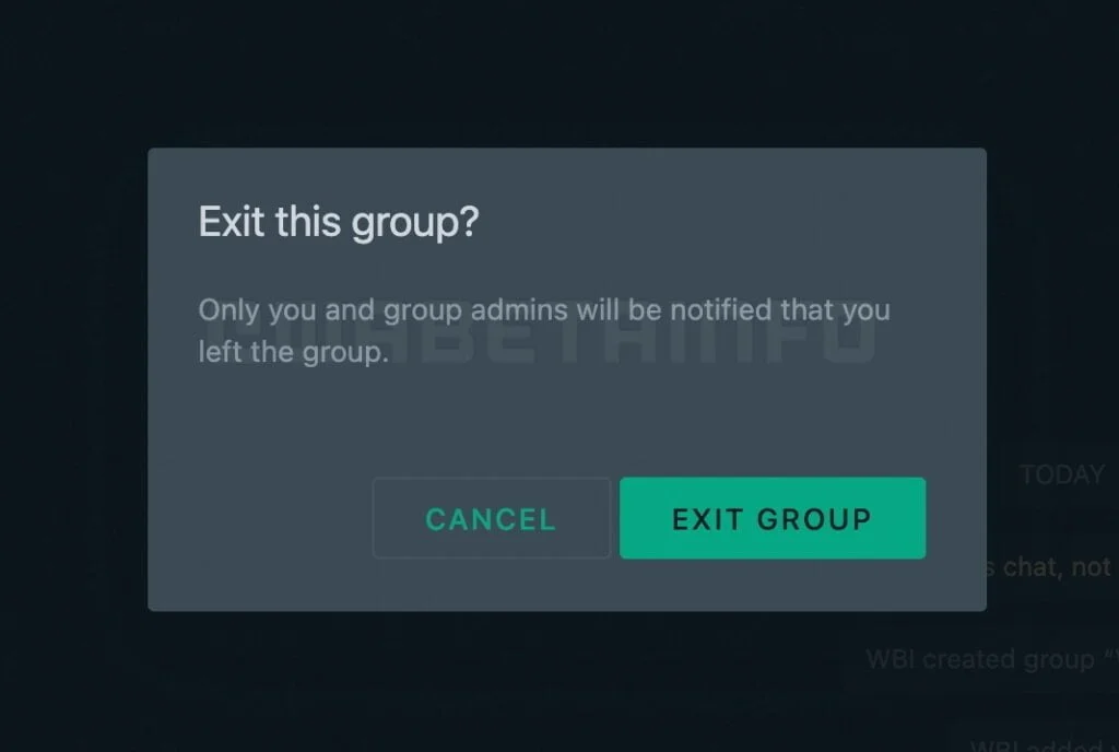 WhatsApp silently leave GROUP