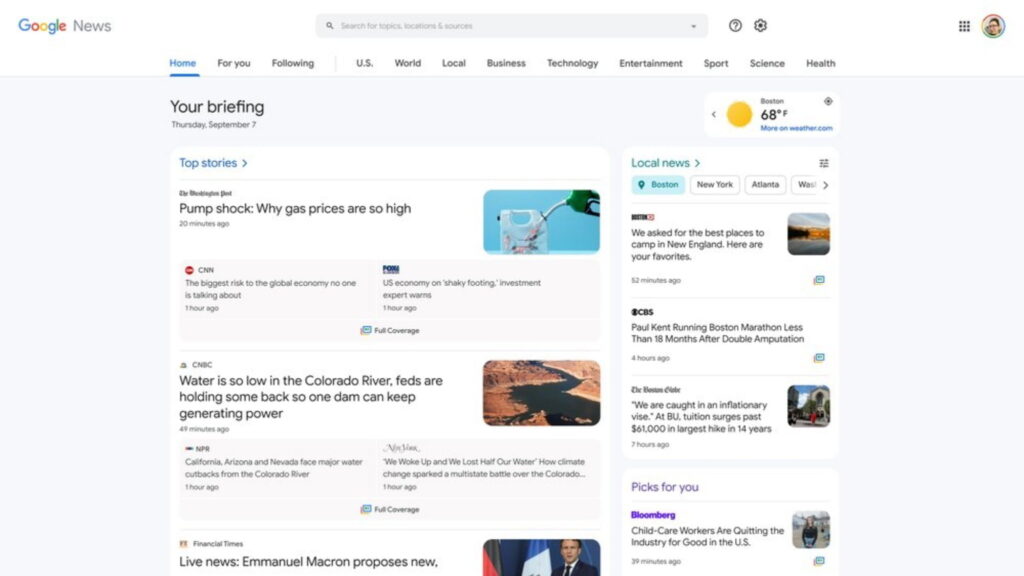 Google News Redesign