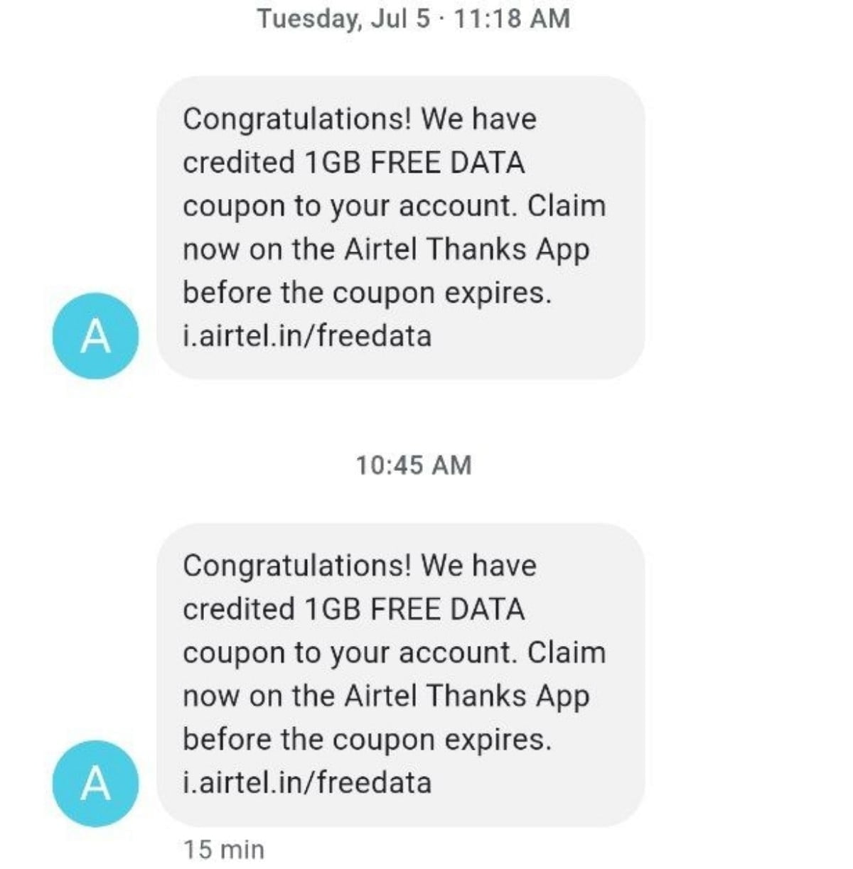 Airtel free data coupons