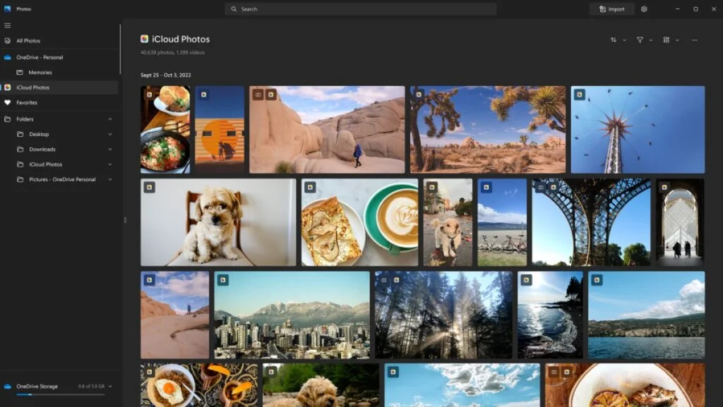 Microsoft Photos App with iCloud integration