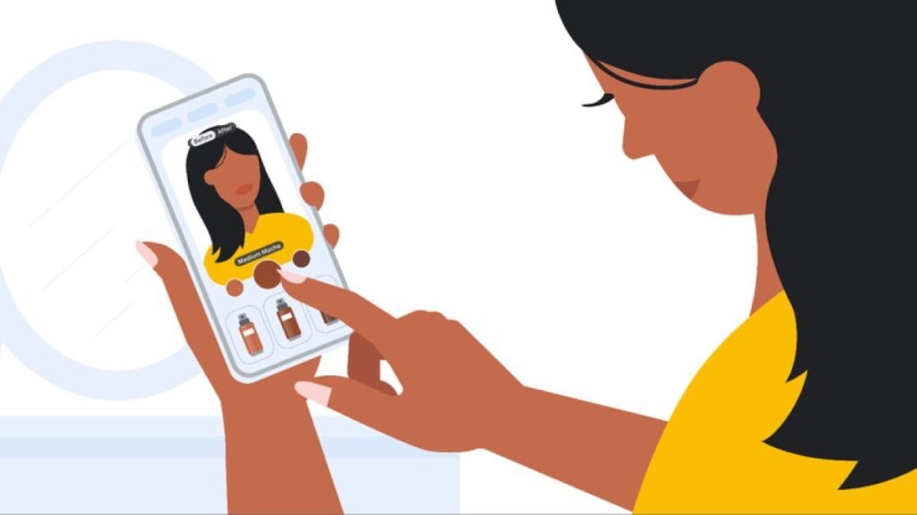 Google AR shopping for beauty products