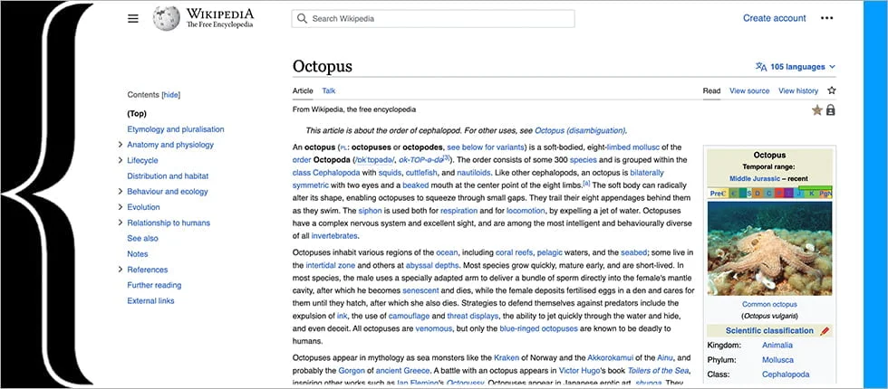 Wikipedia New Look