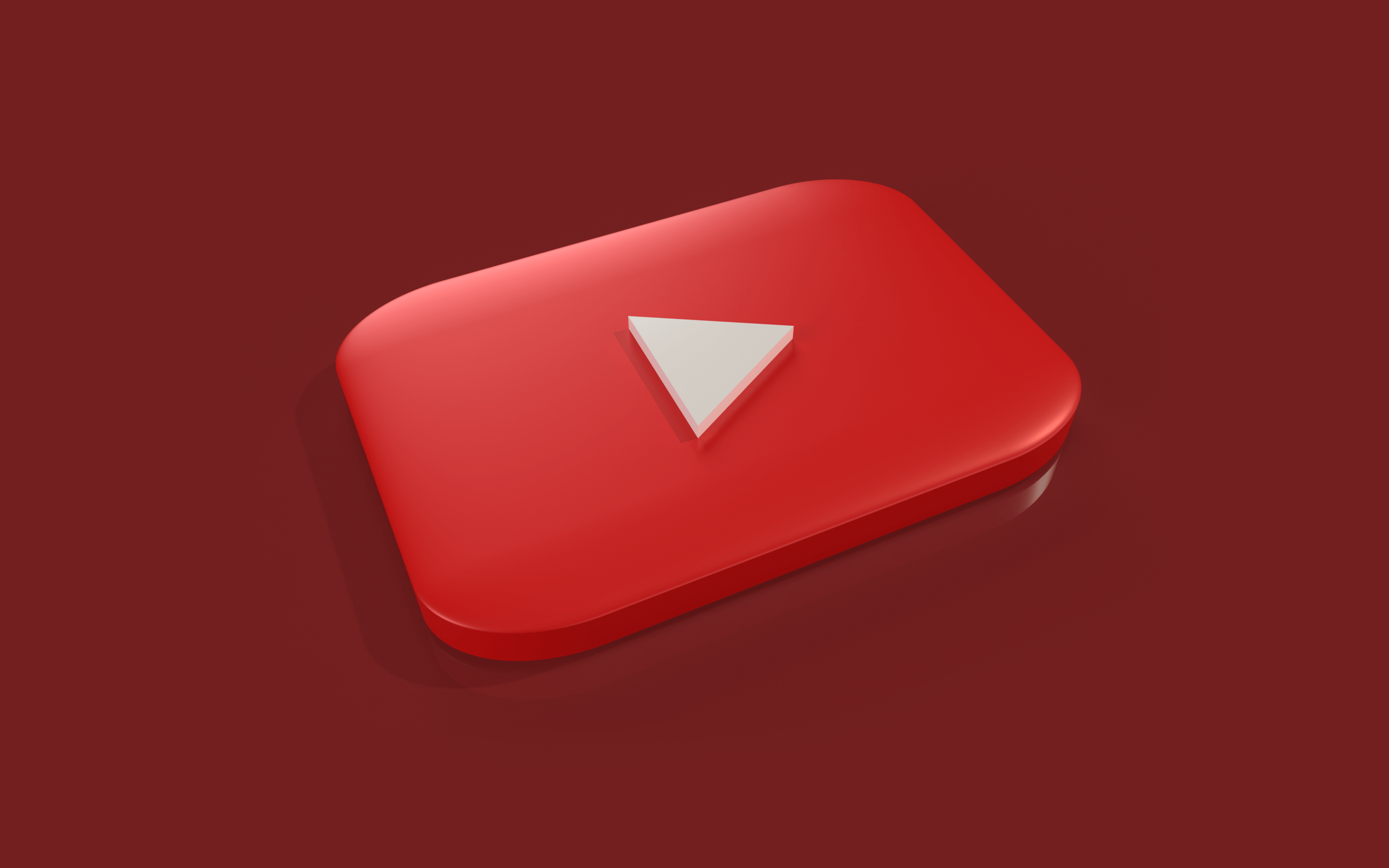 youtube play button 3d