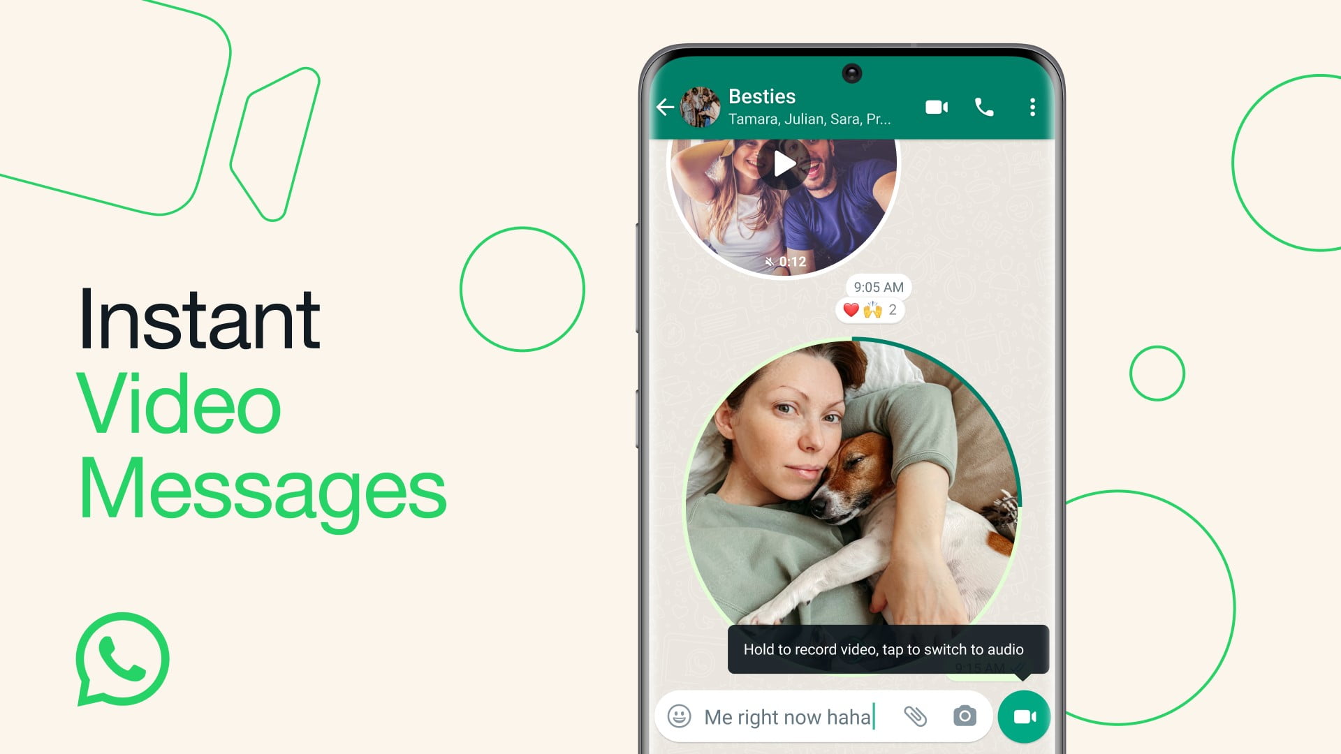 WhatsApp instant video messages