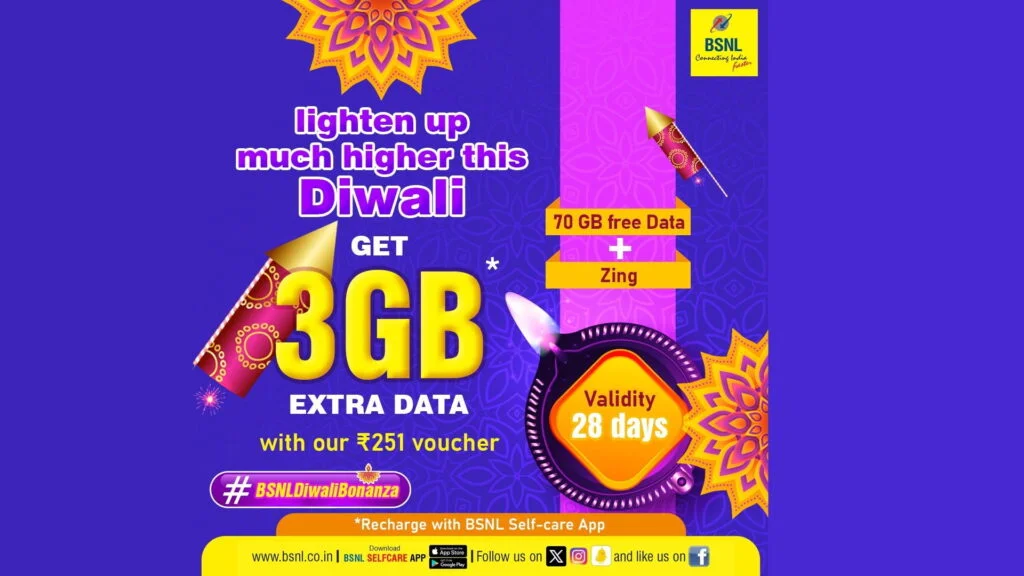 BSNL Diwali offer on Rs. 251 data plan