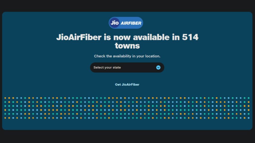 Jio AirFiber available in 514 cities