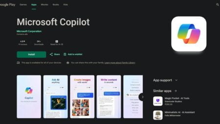 MS Copilot on Play Store