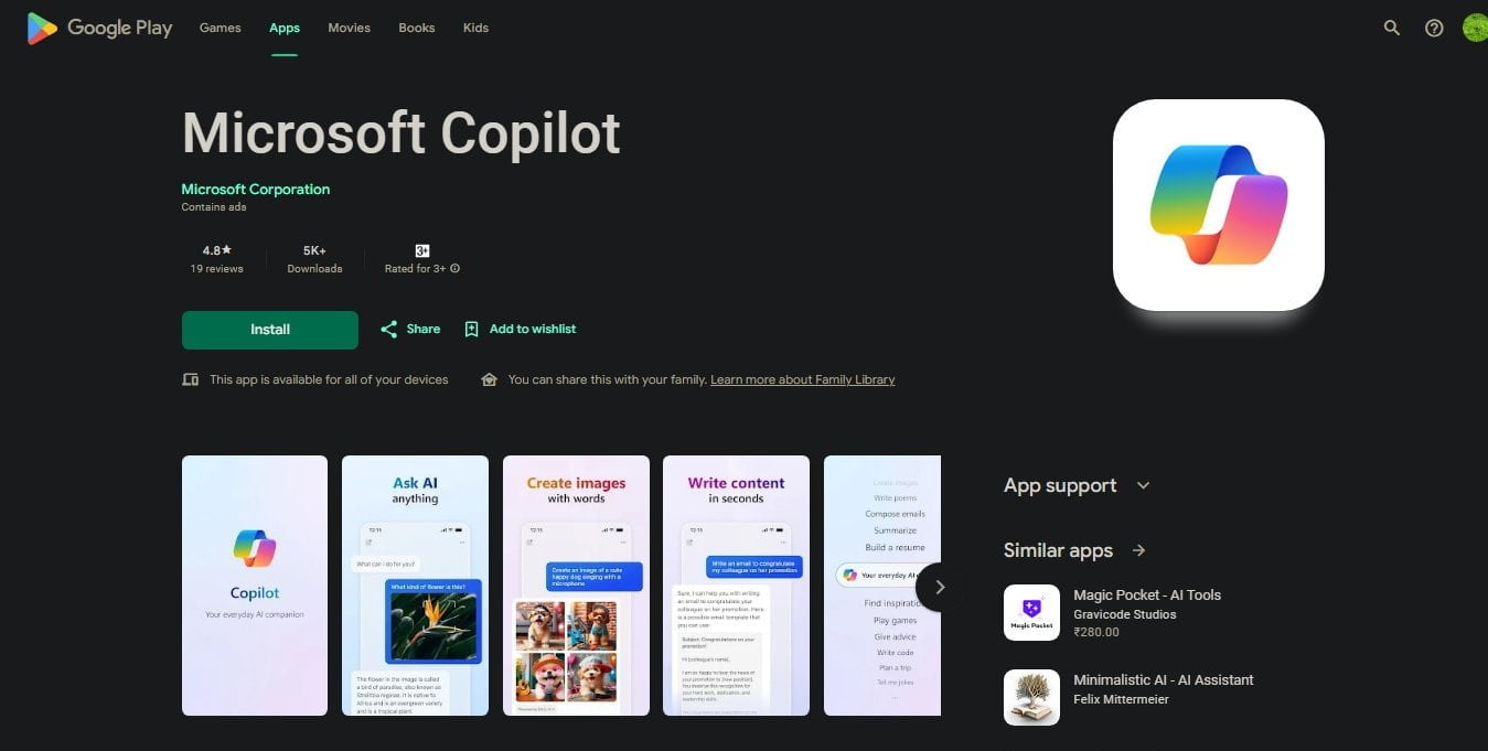 Microsofts Dedicated Ai Chatbot App Copilot Now Available For Android