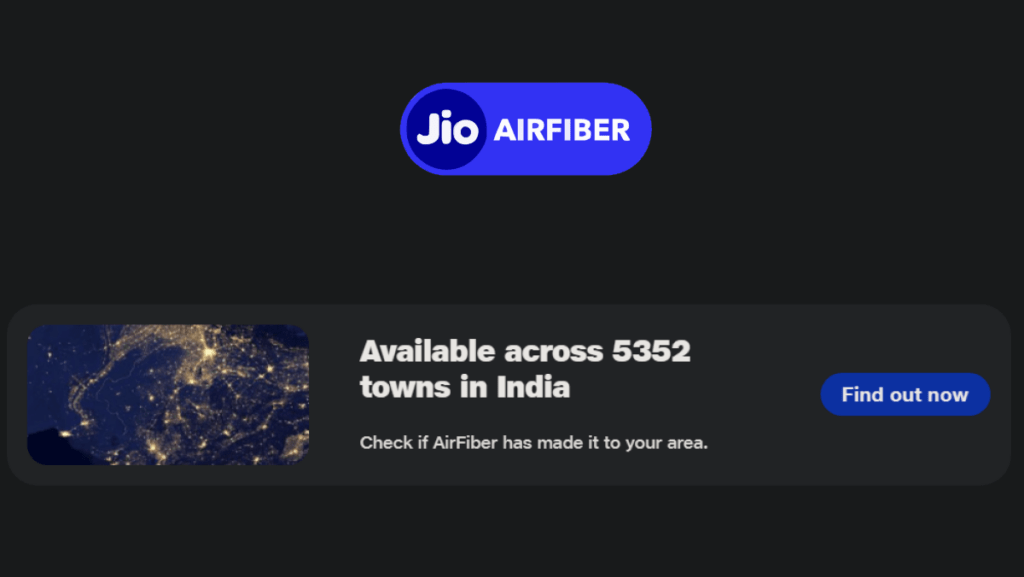 Jio AirFiber available in 5352 towns