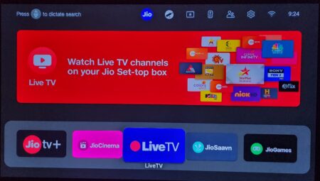 LiveTV app on Reliance Jio STB