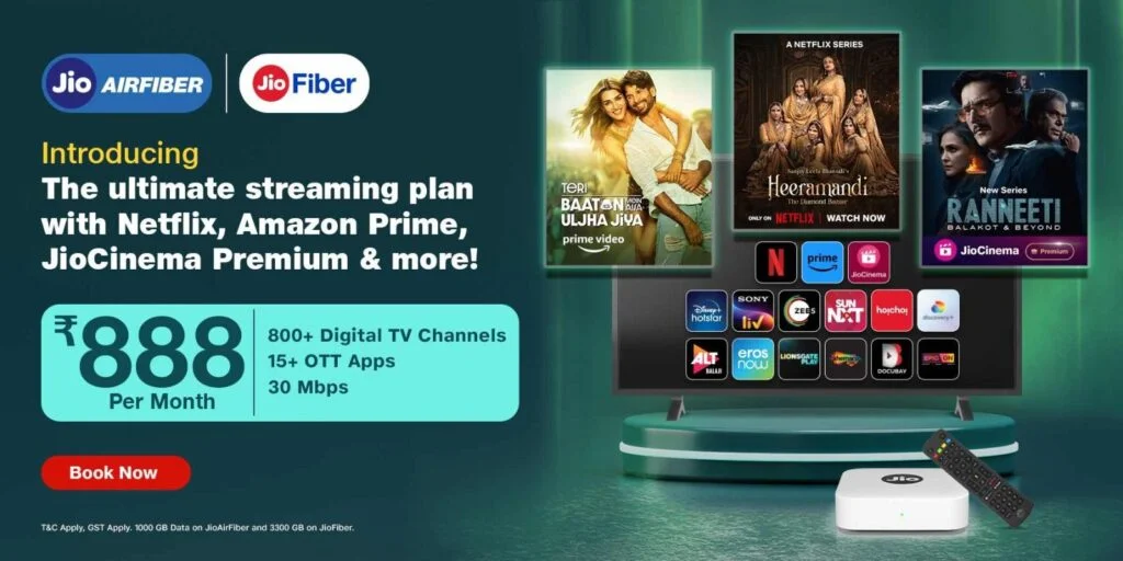 Jio 888 OTT Fiber Plan