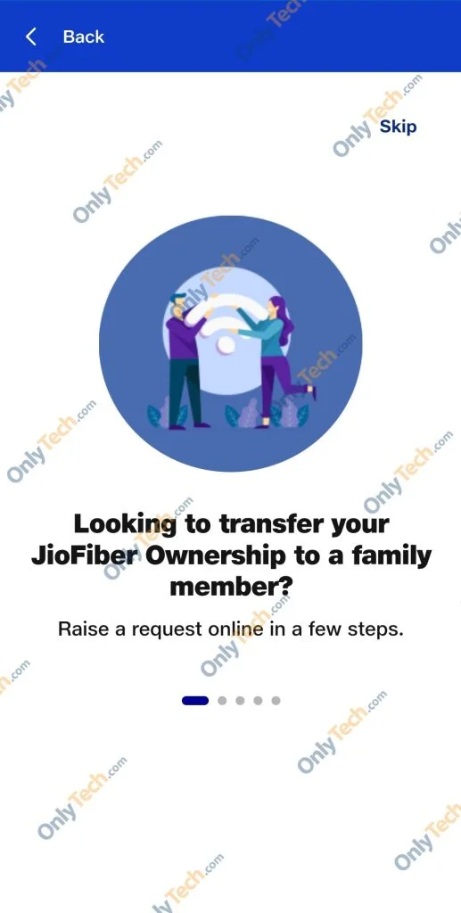 JioFiber ownership transfer steps